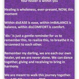 within discomfort own healer dance